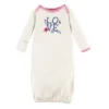 Touched By Nature Baby Girl Organic Cotton Gowns, Garden Floral, 0-6 Months