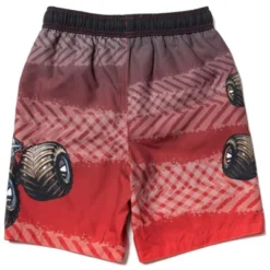 Monster Jam Maximum Destruction Megalodon Grave Digger El Toro Loco Swim Trunks Bathing Suit Toddler