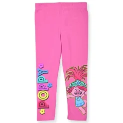 Universal Girl's Trolls 2 Pack Graphic Printed Legging Pants Bundle Set For Toddler