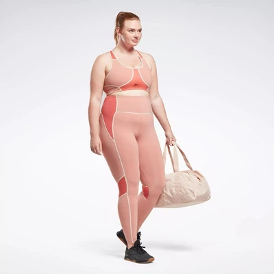 Reebok Lux High-Waisted Colorblock Tights (Plus Size) Womens Athletic Leggings 1 Reebok Lux High-Waisted Colorblock Tights (Plus Size) Womens Athletic Leggings
