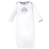 Hudson Baby Infant Boy Cotton Long-Sleeve Gowns 3pk, Cloud Mobile Blue, 0-6 Months