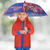 Super Mario Boy's Umbrella And Raincoat Set, Kids Ages 4-7