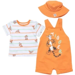 Disney Tigger Winnie The Pooh Baby French Terry Short Overalls T-Shirt And Hat 3 Piece Outfit Set Newborn To Infant -ActiveMode Sales Store GUEST b76445fb 76bd 44dd a005 415c73593481