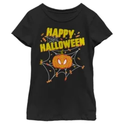 Girl's Marvel Spider-Man Jack-O'-Lantern Happy Halloween T-Shirt 5 Girl's Marvel Spider-Man Jack-O'-Lantern Happy Halloween T-Shirt -ActiveMode Sales Store GUEST b76c1ce1 35e2 4ced afd5 f856459a100b