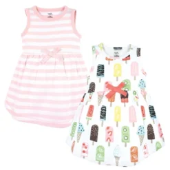Touched By Nature Baby And Toddler Girl Organic Cotton Short-Sleeve And Long-Sleeve Dresses, Popsicle -ActiveMode Sales Store GUEST b7f37b7e e895 4665 9b6c a21c4299e749