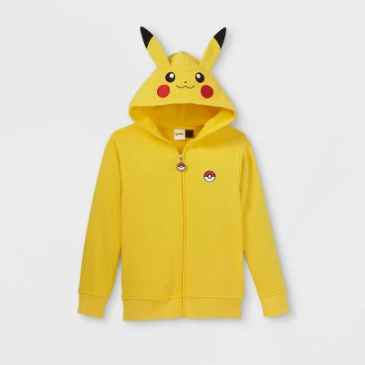 Kids' Pokemon Pikachu Costume Hoodie - Yellow 2 Kids' Pokemon Pikachu Costume Hoodie - Yellow - Image 2
