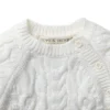 Hope & Henry Baby Cable Knit Sweater Romper