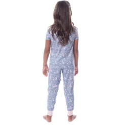 Barbie Girls' Unicorn Barbie Skipper Shirt And Pants Jogger Pajama Set Grey