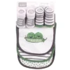 Hudson Baby Infant Cotton Bib And Sock Set 5pk, Peas, One Size