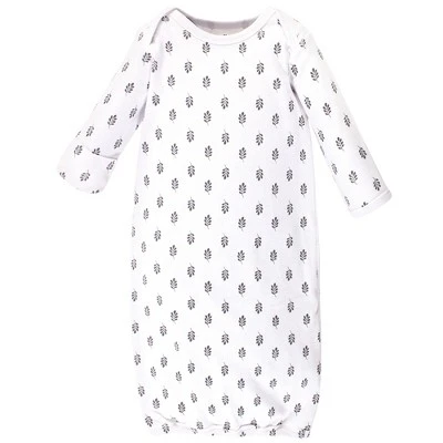 Touched By Nature Baby Organic Cotton Long-Sleeve Gowns 3pk, Safari 1 Touched By Nature Baby Organic Cotton Long-Sleeve Gowns 3pk, Safari