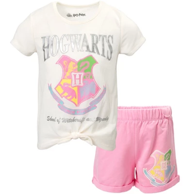 Harry Potter Hedwig Owl Girls T-Shirt And French Terry Shorts Outfit Set Little Kid To Big Kid 7 Harry Potter Hedwig Owl Girls T-Shirt And French Terry Shorts Outfit Set Little Kid To Big Kid - Image 7