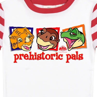 The Land Before Time Littlefoot, Spike, Cera "Prehistoric Pals" Youth Short Sleeve Pajama Set 2 The Land Before Time Littlefoot, Spike, Cera "Prehistoric Pals" Youth Short Sleeve Pajama Set - Image 2