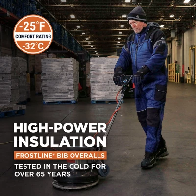 RefrigiWear Men's Frostline Insulated Bib Overalls With Performance-Flex 1 RefrigiWear Men's Frostline Insulated Bib Overalls With Performance-Flex