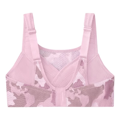 Glamorise Womens Custom Control Sports Wirefree Bra 1166 Pink Camo Print 4 Glamorise Womens Custom Control Sports Wirefree Bra 1166 Pink Camo Print - Image 4