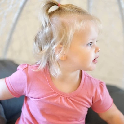 Honest Baby Girls' 10pk Rainbow Organic Cotton Puff Sleeve T-Shirt 2 Honest Baby Girls' 10pk Rainbow Organic Cotton Puff Sleeve T-Shirt - Image 2