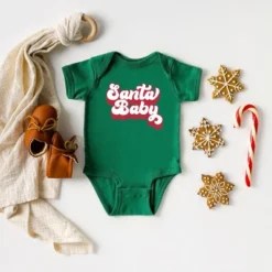 The Juniper Shop Santa Baby Baby Bodysuit
