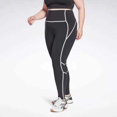 Reebok Lux High-Waisted Colorblock Tights (Plus Size) Womens Athletic Leggings 6 Reebok Lux High-Waisted Colorblock Tights (Plus Size) Womens Athletic Leggings - Image 6