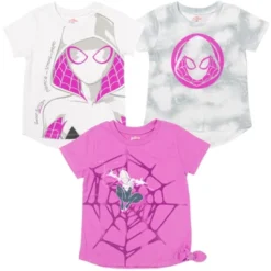 Marvel Spider-Verse Spider-Gwen Ghost Spider Girls 3 Pack T-Shirts Little Kid To Big Kid -ActiveMode Sales Store GUEST c70e6a86 2f11 475e 9227 8bb604316d22