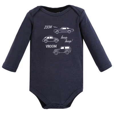 Hudson Baby Infant Boy Cotton Long-Sleeve Bodysuits, Cars 5-Pack 5 Hudson Baby Infant Boy Cotton Long-Sleeve Bodysuits, Cars 5-Pack - Image 5