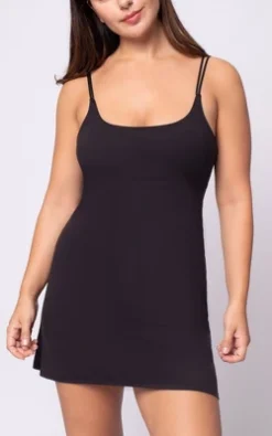 90 Degree By Reflex Womens Lux Dress With Built-In Bra And Shorts