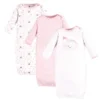 Yoga Sprout Baby Girl Cotton Long-Sleeve Gowns 3pk