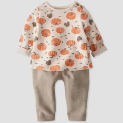 Little Planet By Carter’s Baby 2pc Pumpkin Top And Bottom Set - Cream/Orange -ActiveMode Sales Store GUEST cd298ff2 5b19 4448 a63f 561a97aaed3a