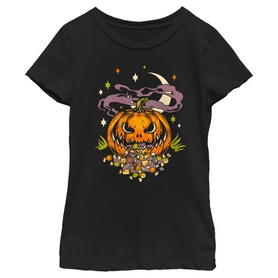 Girl's Lost Gods Halloween Jack-O'-Lantern Candy T-Shirt 3 Girl's Lost Gods Halloween Jack-O'-Lantern Candy T-Shirt - Image 3