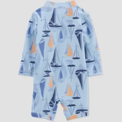 Carter's Just One You® Baby Boys' Boat One Piece Rash Guard - Blue