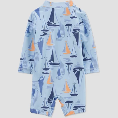 Carter's Just One You® Baby Boys' Boat One Piece Rash Guard - Blue 1 Carter's Just One You® Baby Boys' Boat One Piece Rash Guard - Blue
