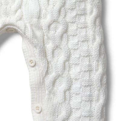Hope & Henry Baby Cable Knit Sweater Romper 2 Hope & Henry Baby Cable Knit Sweater Romper - Image 2