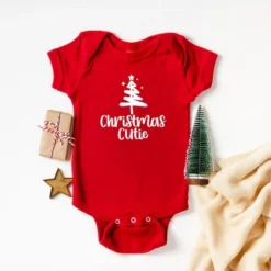 The Juniper Shop Christmas Cutie Tree Baby Bodysuit
