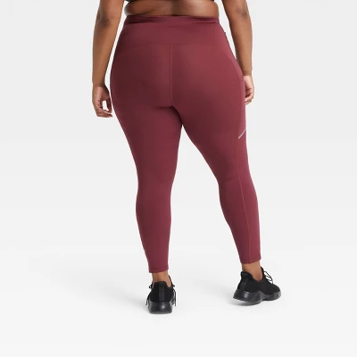 Women's Plus Size Sculpt Ultra High-Rise 7/8 Run Leggings - All In Motion™ Garnet Red 4X 1 Women's Plus Size Sculpt Ultra High-Rise 7/8 Run Leggings - All In Motion™ Garnet Red 4X