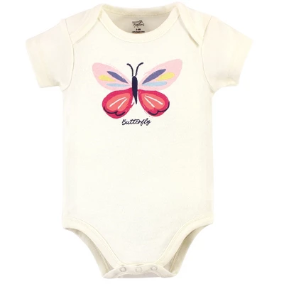 Touched By Nature Baby And Toddler Girl Organic Cotton Hoodie, Bodysuit Or Tee Top, And Pant, Bright Butterflies 2 Touched By Nature Baby And Toddler Girl Organic Cotton Hoodie, Bodysuit Or Tee Top, And Pant, Bright Butterflies - Image 2