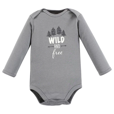 Touched By Nature Organic Cotton Long-Sleeve Bodysuits, Neutral Woodland 5 Touched By Nature Organic Cotton Long-Sleeve Bodysuits, Neutral Woodland - Image 5