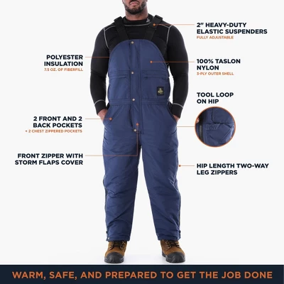RefrigiWear Men's ChillBreaker Warm Lightweight Insulated High Bib Overalls 2 RefrigiWear Men's ChillBreaker Warm Lightweight Insulated High Bib Overalls - Image 2