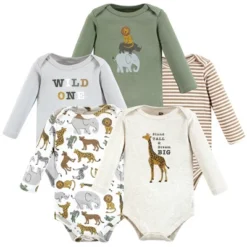 Hudson Baby Unisex Baby Cotton Long-Sleeve Bodysuits, Rustic Safari -ActiveMode Sales Store GUEST d6558d76 c3ba 407f 9525 9bedbb49b57d