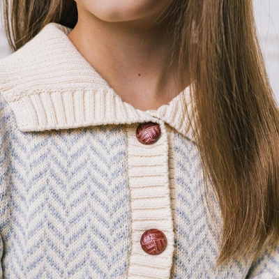 Hope & Henry Girls' Long Sleeve Flounce Collar Button Front Peplum Sweater, Infant 4 Hope & Henry Girls' Long Sleeve Flounce Collar Button Front Peplum Sweater, Infant - Image 4