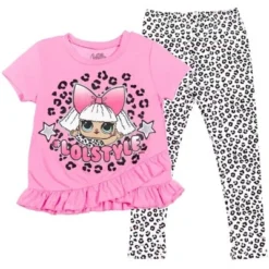 L.O.L. Surprise! Neon QT Bon Bon Diva Queen Bee Touchdown Roller Sk8er T-Shirt And Leggings Outfit Set Toddler To Big Kid -ActiveMode Sales Store GUEST d72bfae7 d1c8 443b 9490 d469764008f7