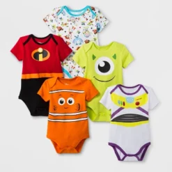 Baby 5pk Disney Pixar Short Sleeve Bodysuit