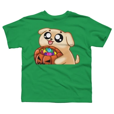 Boy's Design By Humans Halloween Candy Pup By Puppers T-Shirt 5 Boy's Design By Humans Halloween Candy Pup By Puppers T-Shirt - Image 5