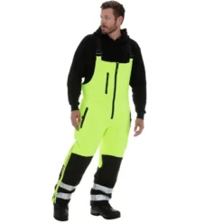 RefrigiWear Mens High Visibility Reflective Insulated Softshell High Bib Overall