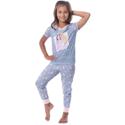 Barbie Girls' Unicorn Barbie Skipper Shirt And Pants Jogger Pajama Set Grey 3 Barbie Girls' Unicorn Barbie Skipper Shirt And Pants Jogger Pajama Set Grey - Image 3