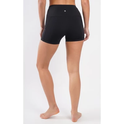Yogalicious Womens Lux Polygiene Tribeca High Waist 3 1/2" Short With Side Pockets 2 Yogalicious Womens Lux Polygiene Tribeca High Waist 3 1/2" Short With Side Pockets - Image 2
