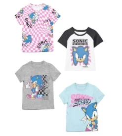 Sonic The Hedgehog Sonic Checkers 4-Pack Youth Girls Tees -ActiveMode Sales Store GUEST df2182b2 4426 4082 8465 d92f37a5d448