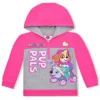 Nickelodeon Girl's Paw Patrol Graphic Printed Half Zip Pullover Hoodie Jacket For Kids