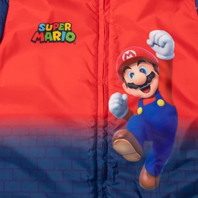 SUPER MARIO Nintendo Toad Bowser Luigi Puffer Jacket Little Kid To Big Kid 5 SUPER MARIO Nintendo Toad Bowser Luigi Puffer Jacket Little Kid To Big Kid - Image 5