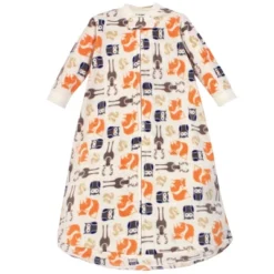 Hudson Baby Infant Boy Long-Sleeve Fleece Sleeping Bag, Forest, 0-9 Months