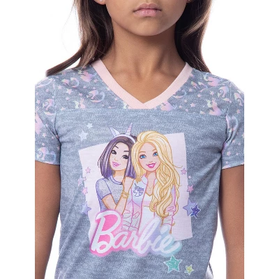 Barbie Girls' Unicorn Barbie Skipper Shirt And Pants Jogger Pajama Set Grey 2 Barbie Girls' Unicorn Barbie Skipper Shirt And Pants Jogger Pajama Set Grey - Image 2
