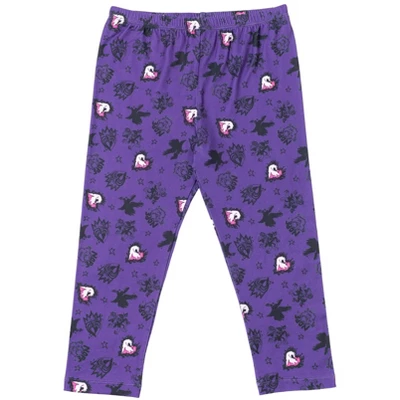 Disney Descendants Mal Evie Uma Peplum T-Shirt Capri Legging Set Grey/Purple 3 Disney Descendants Mal Evie Uma Peplum T-Shirt Capri Legging Set Grey/Purple - Image 3