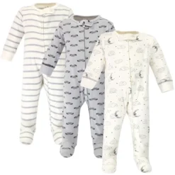 Touched By Nature Baby Boy Organic Cotton Zipper Sleep And Play 3pk, Mr Moon -ActiveMode Sales Store GUEST e60d5745 577d 4122 9eab ad625c65d6fb